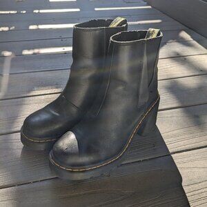 Doc Marten Chelsea Boots - Spence Leather Flared Heel Chelsea Boots